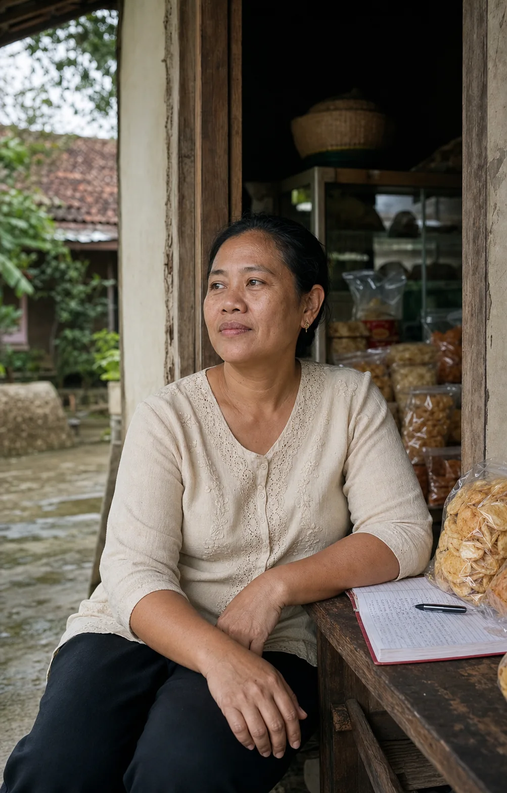 Ibu Ratna, perajin tenun dari Klaten